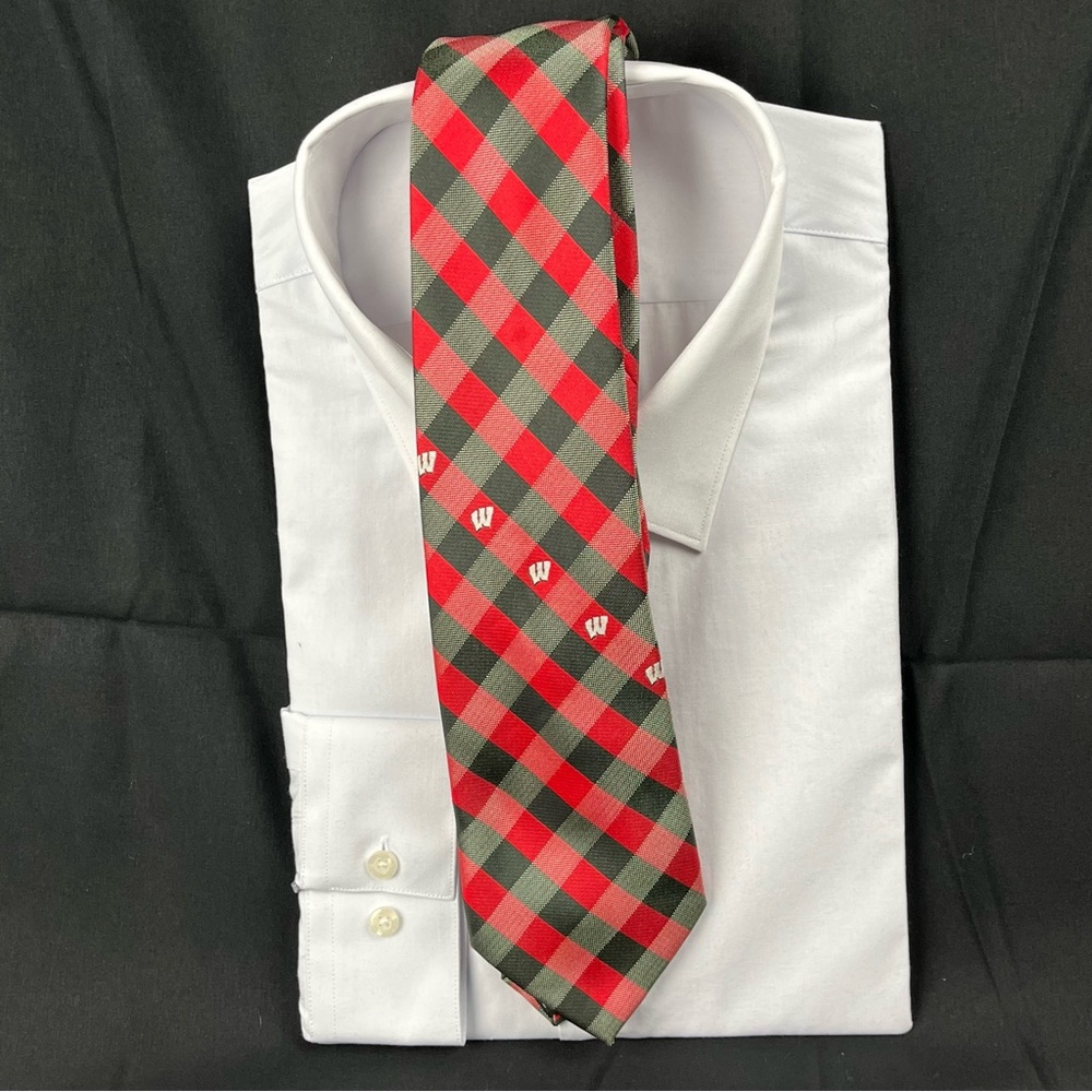 M/M University of Wisconsin Burberry-styled tie for Badger fans UW Madison